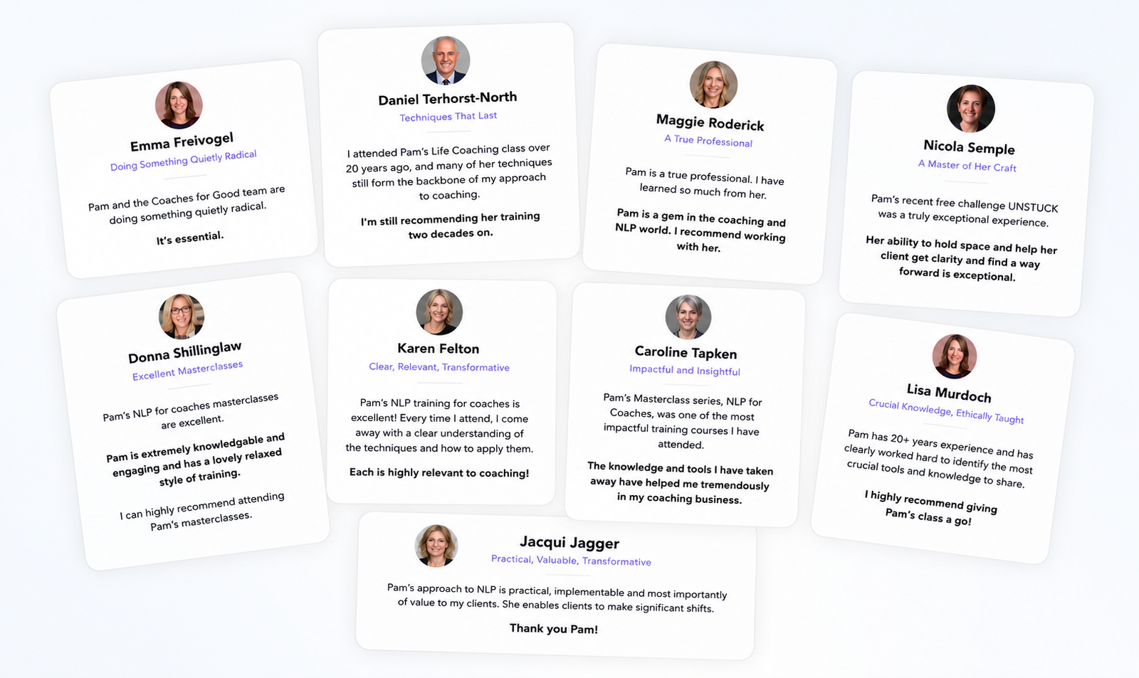 Testimonials Collage